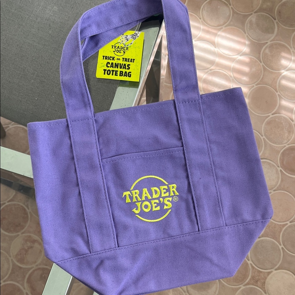 Trader Joe’s Halloween Purple Canvas Tote Bag